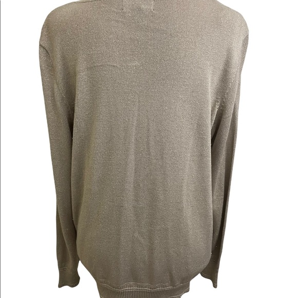 Fenn Wright Manson womens button down cardigan 1X plus size beige gold - Picture 5 of 13